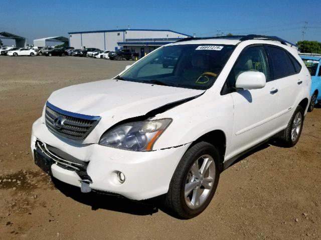 JTJGW31U582006180 - 2008 LEXUS RX 400H WHITE photo 2