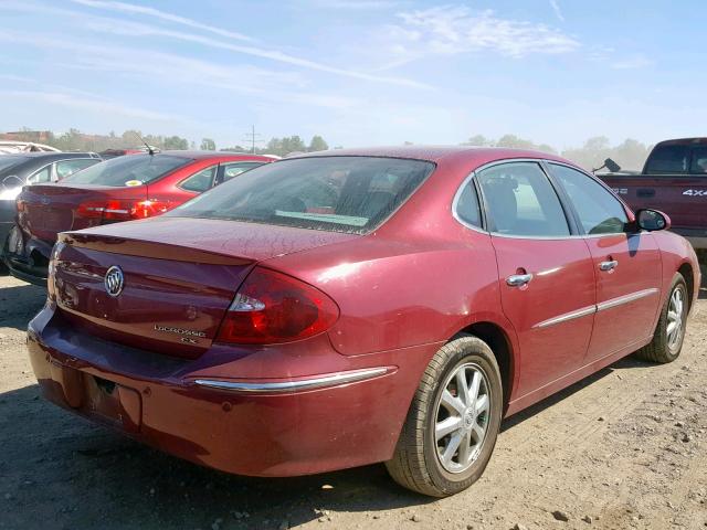 2G4WD562751314742 - 2005 BUICK LACROSSE C RED photo 4