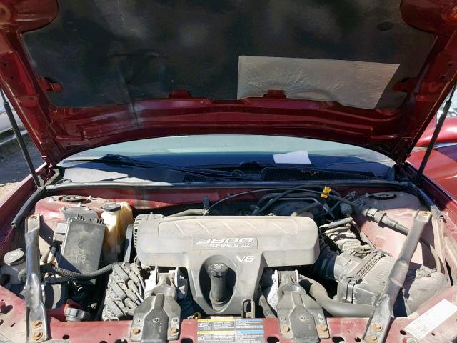 2G4WD562751314742 - 2005 BUICK LACROSSE C RED photo 7