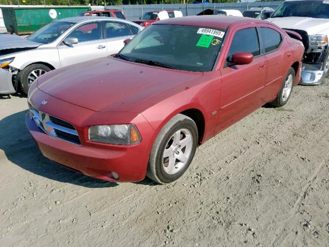 2B3CA3CV9AH181259 - 2010 DODGE CHARGER SX BURGUNDY photo 2