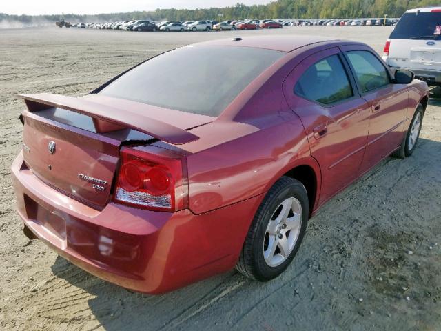 2B3CA3CV9AH181259 - 2010 DODGE CHARGER SX BURGUNDY photo 4