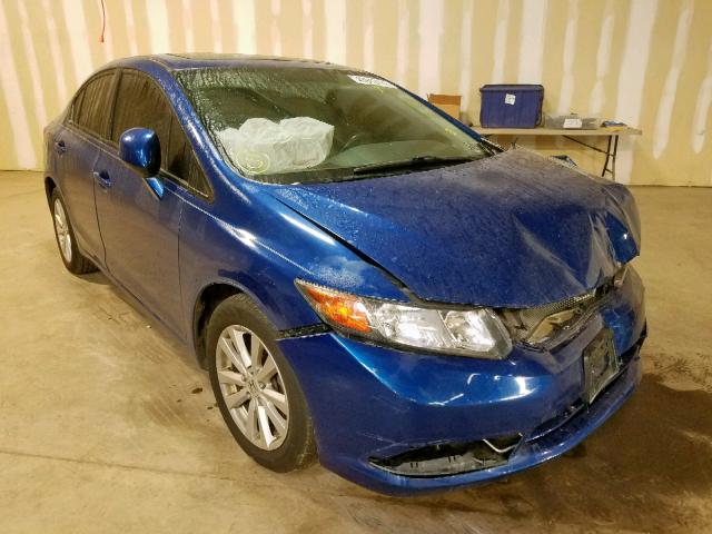 2HGFB2F99CH533097 - 2012 HONDA CIVIC EXL Mavi foto 1