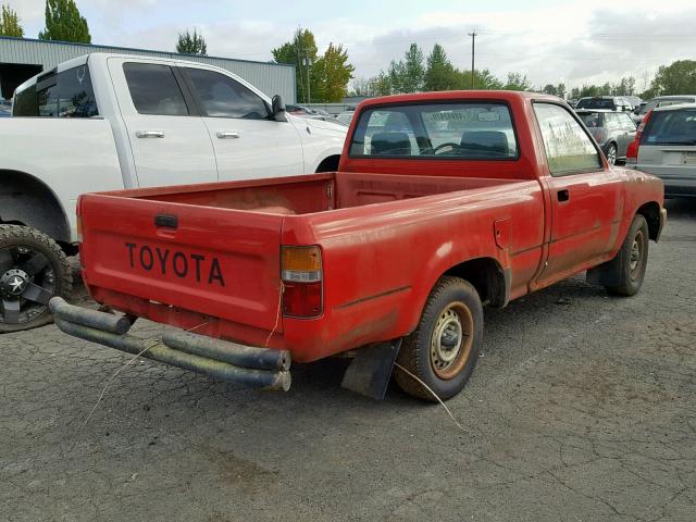 JT4RN81R8L0043915 - 1990 TOYOTA PICKUP 1/2 RED photo 4