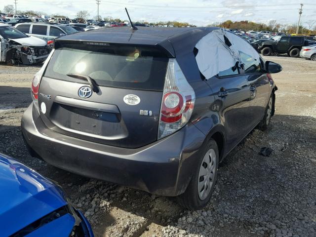 JTDKDTB31E1560875 - 2014 TOYOTA PRIUS C GRAY photo 4