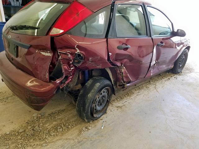 1FAHP37N17W155915 - 2007 FORD FOCUS ZX5 BURGUNDY photo 9