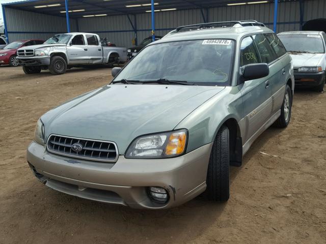 4S3BH675637612964 - 2003 SUBARU LEGACY OUT GREEN photo 2