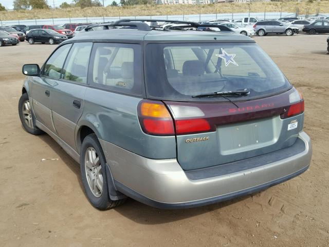 4S3BH675637612964 - 2003 SUBARU LEGACY OUT GREEN photo 3