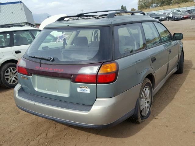 4S3BH675637612964 - 2003 SUBARU LEGACY OUT GREEN photo 4