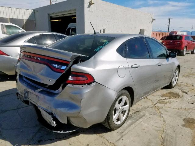 1C3CDFBBXFD330639 - 2015 DODGE DART SXT SILVER photo 4