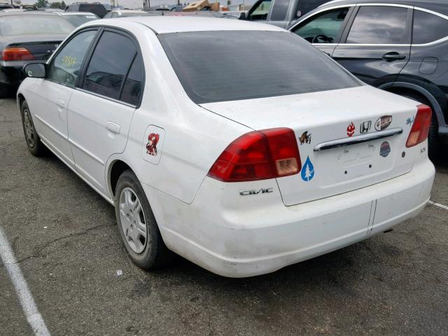 1HGES15582L030991 - 2002 HONDA CIVIC LX WHITE photo 3