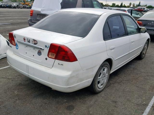 1HGES15582L030991 - 2002 HONDA CIVIC LX WHITE photo 4