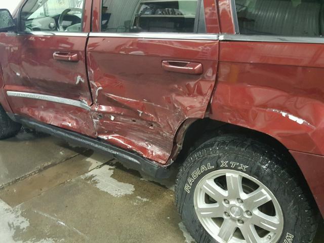 1J8HR58N58C174638 - 2008 JEEP GRAND CHER MAROON photo 10