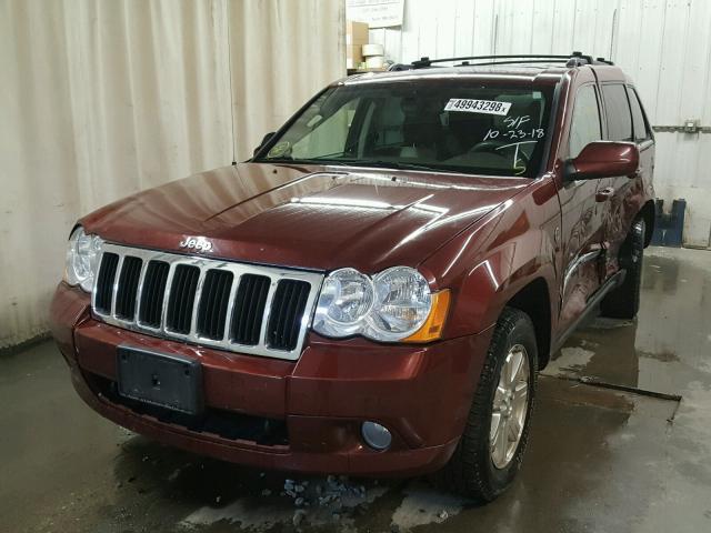 1J8HR58N58C174638 - 2008 JEEP GRAND CHER MAROON photo 2