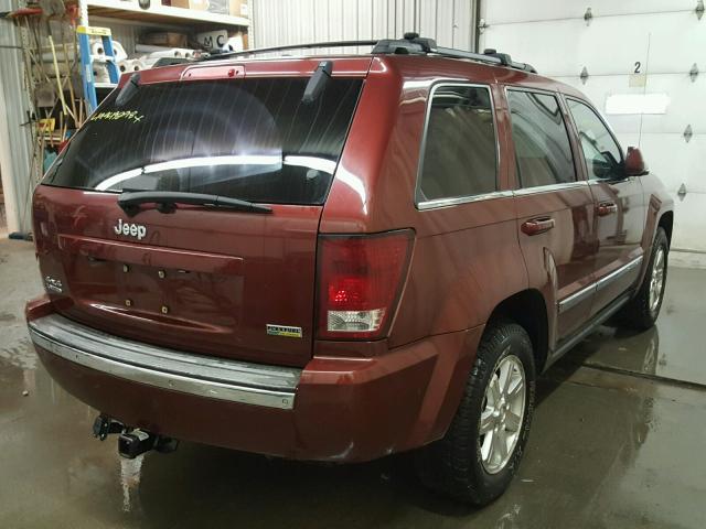 1J8HR58N58C174638 - 2008 JEEP GRAND CHER MAROON photo 4