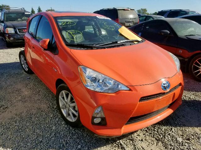 JTDKDTB3XD1043489 - 2013 TOYOTA PRIUS C ORANGE photo 1