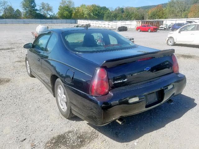 2G1WX15KX59275435 - 2005 CHEVROLET MONTE CARL შავი ფოტო 3