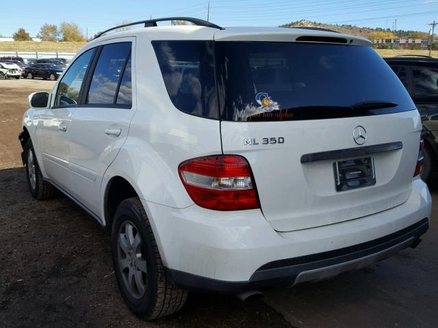 4JGBB86E26A085877 - 2006 MERCEDES-BENZ ML 350 WHITE photo 3