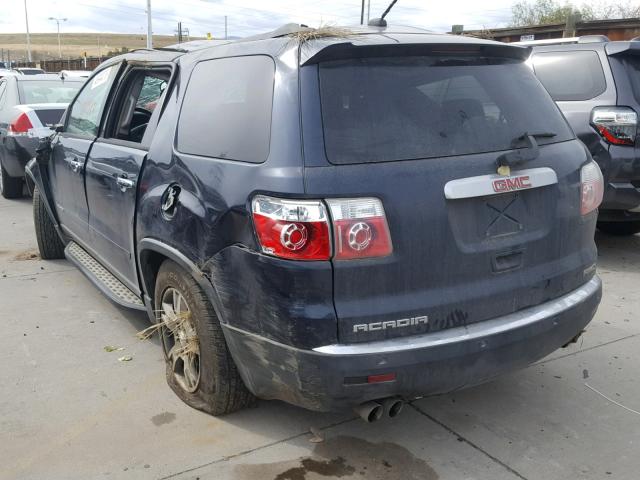 1GKEV13798J257819 - 2008 GMC ACADIA SLE BLUE photo 3