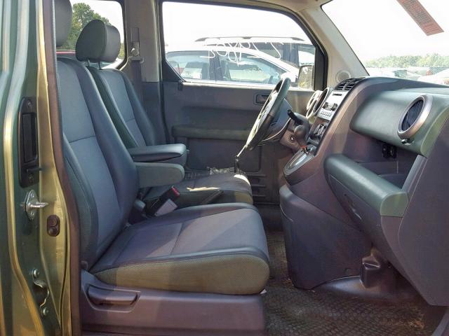 5J6YH28624L025898 - 2004 HONDA ELEMENT EX GREEN photo 5