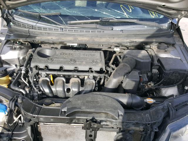 KNAFU6A23A5128946 - 2010 KIA FORTE EX GRAY photo 7