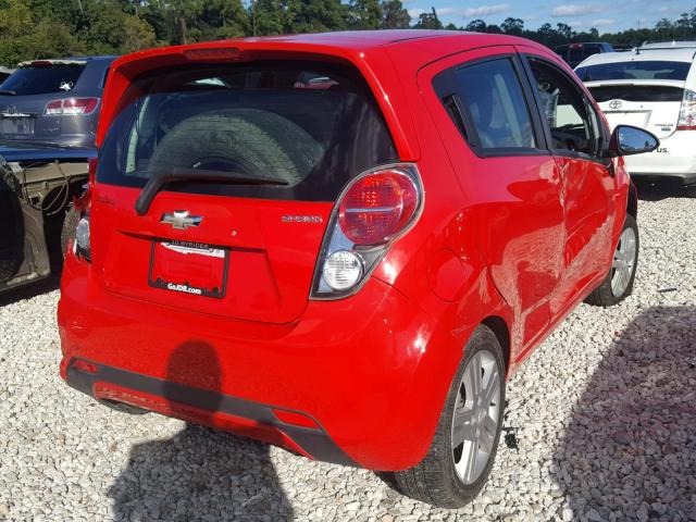 KL8CD6S98DC510433 - 2013 CHEVROLET SPARK 1LT RED photo 4