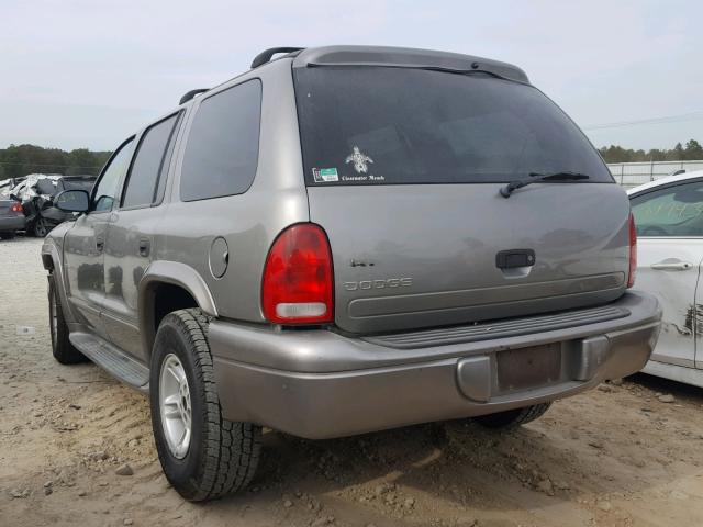 1B4HR28Y8YF180431 - 2000 DODGE DURANGO GRAY photo 3