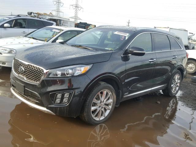 5XYPKDA55GG091734 - 2016 KIA SORENTO SX BLACK photo 2