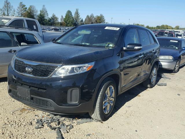 5XYKTCA6XEG427644 - 2014 KIA SORENTO LX BLACK photo 2