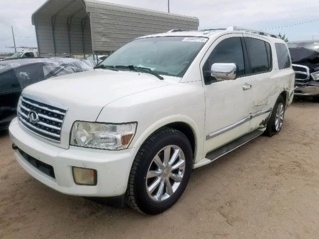 5N3AA08D18N900707 - 2008 INFINITI QX56 WHITE photo 2