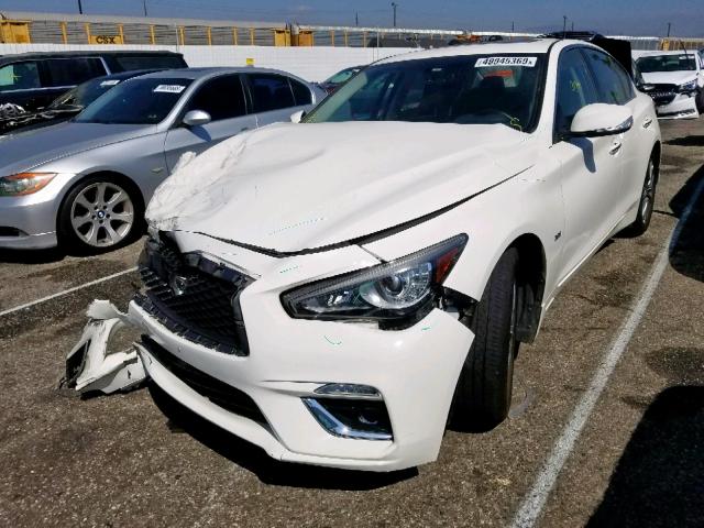 JN1EV7APXJM362765 - 2018 INFINITI Q50 LUXE WHITE photo 2