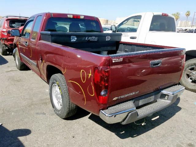 1GCCS39EX88221738 - 2008 CHEVROLET COLORADO L BURGUNDY photo 3