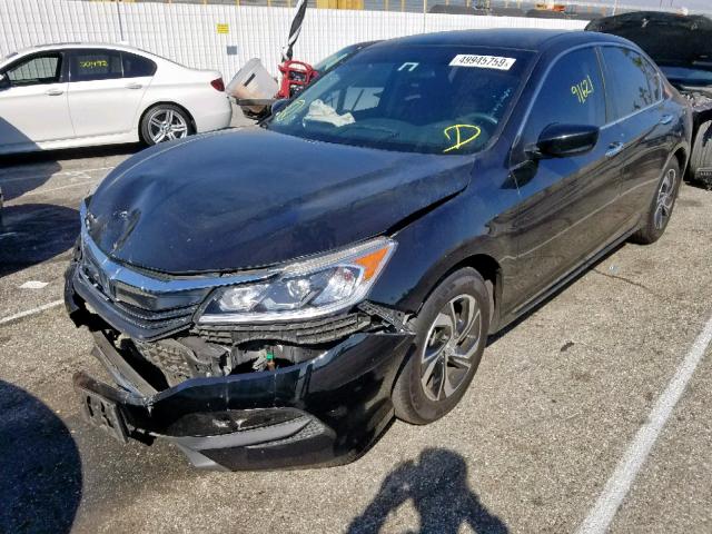 1HGCR2F35HA285754 - 2017 HONDA ACCORD LX BLACK photo 2