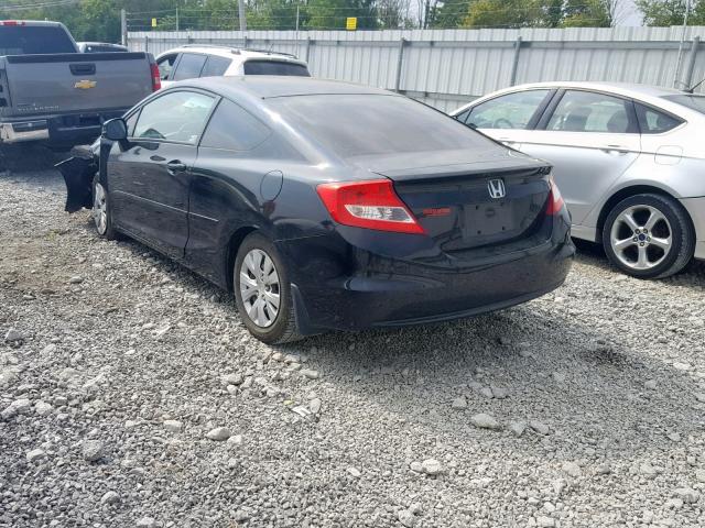 2HGFG3B50CH513976 - 2012 HONDA CIVIC LX BLACK photo 3