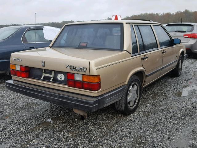 YV1FA8740J2222293 - 1988 VOLVO 740 GLE GOLD photo 4