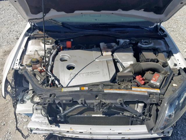 3FADP0L30CR259553 - 2012 FORD FUSION HYB WHITE photo 7