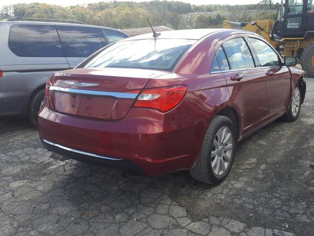 1C3CCBBB1DN706762 - 2013 CHRYSLER 200 TOURIN RED photo 4