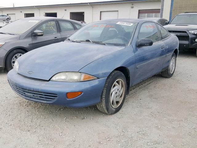 1G1JC1247X7209036 - 1999 CHEVROLET CAVALIER B BLUE photo 2