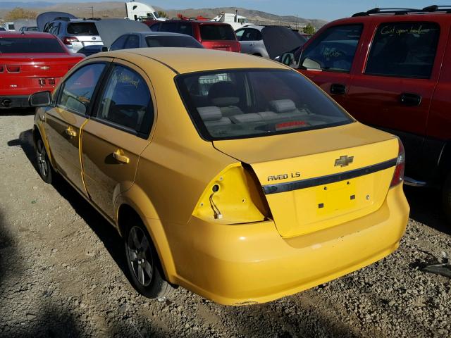 KL1TD56608B252073 - 2008 CHEVROLET AVEO BASE Sarı foto 3