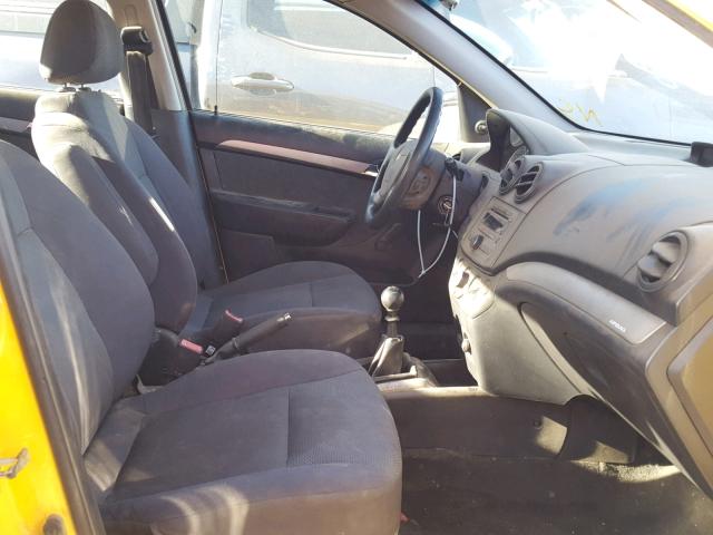 KL1TD56608B252073 - 2008 CHEVROLET AVEO BASE Sarı foto 5