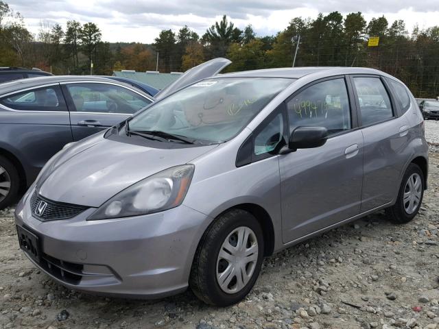 JHMGE8H23AS002804 - 2010 HONDA FIT GRAY photo 2