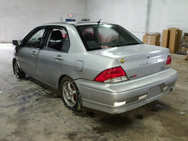 JA3AJ86E62U016197 - 2002 MITSUBISHI LANCER OZ SILVER photo 3