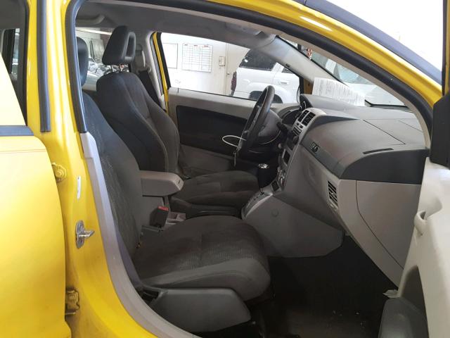 1B3HB48B77D512238 - 2007 DODGE CALIBER SX YELLOW photo 5