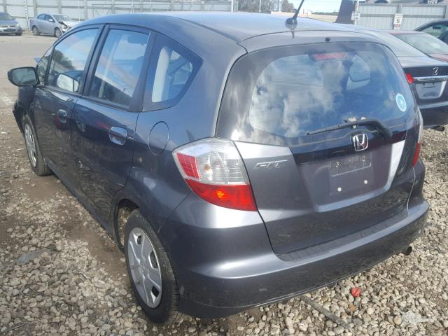 JHMGE8G37DC007951 - 2013 HONDA FIT GRAY photo 3