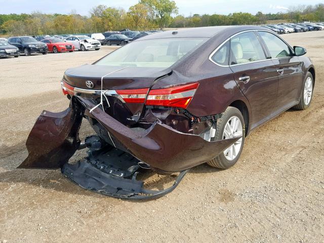 4T1BK1EB1FU160579 - 2015 TOYOTA AVALON XLE BURGUNDY photo 4