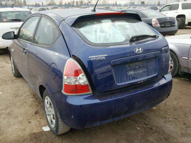 KMHCN35C59U120333 - 2009 HYUNDAI ACCENT SE BLUE photo 3