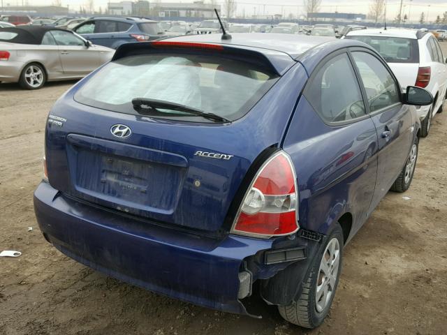 KMHCN35C59U120333 - 2009 HYUNDAI ACCENT SE BLUE photo 4