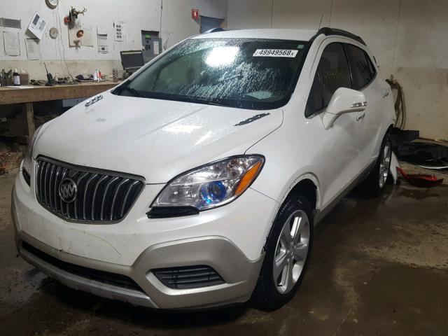 KL4CJASB3GB545763 - 2016 BUICK ENCORE WHITE photo 2