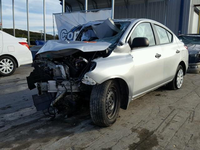 3N1CN7AP8EL870384 - 2014 NISSAN VERSA S SILVER photo 2