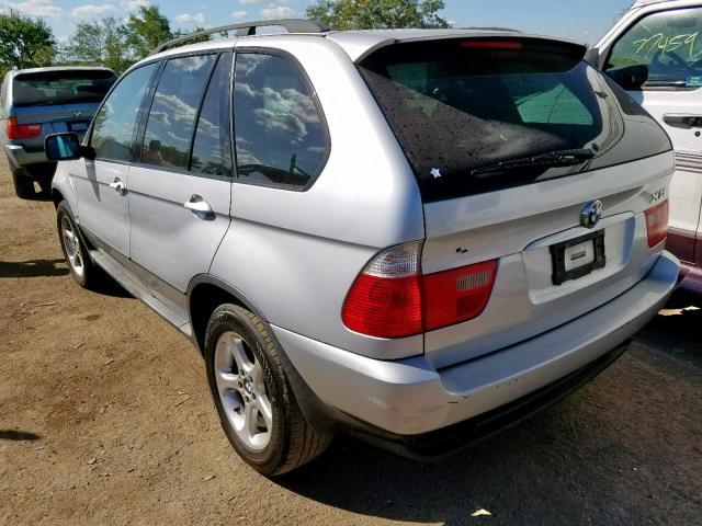 5UXFA53522LP52651 - 2002 BMW X5 3.0I SILVER photo 3