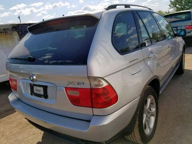 5UXFA53522LP52651 - 2002 BMW X5 3.0I SILVER photo 4